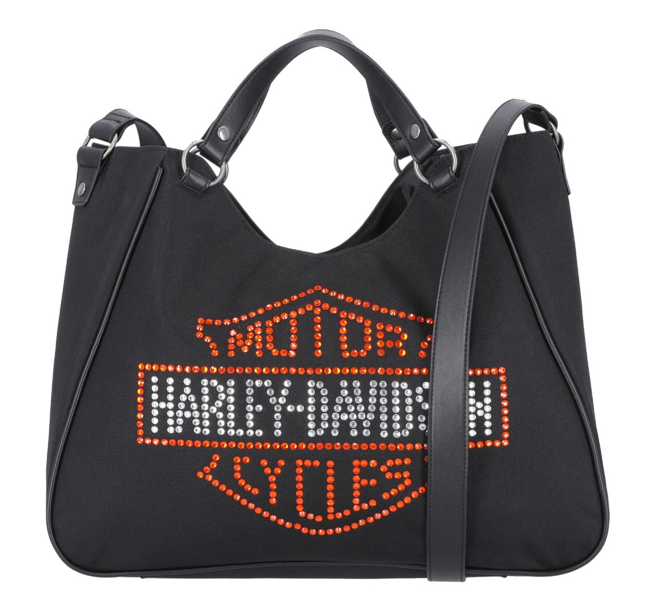 Harley-Davidson シルバー パーティーバッグ Harley-Davidson® Women's Rhinestone Embellished Bar & Shield