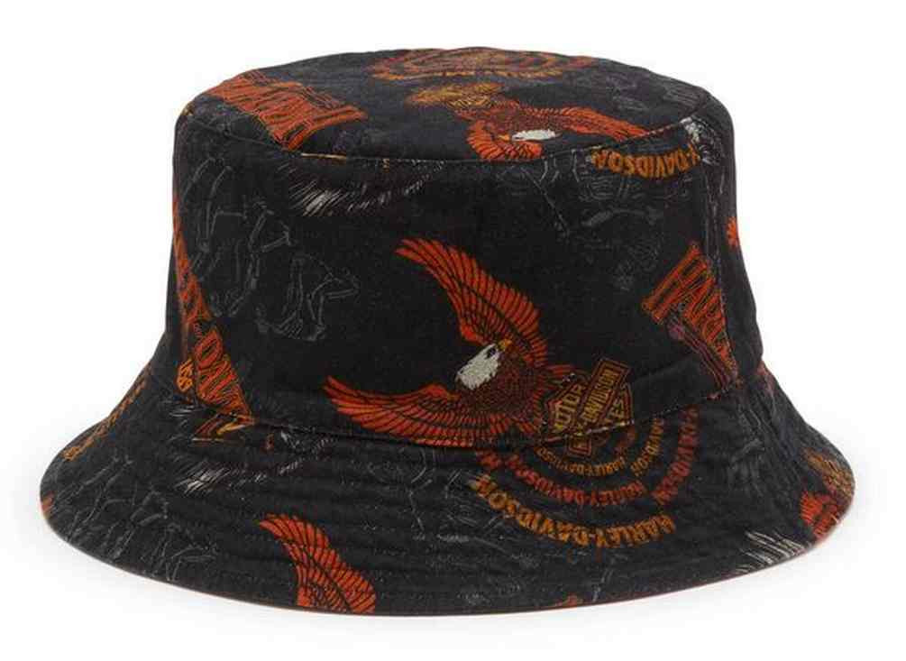 Harley-Davidson® Men's 80s Tank Reversible Bucket Hat, Black 97729