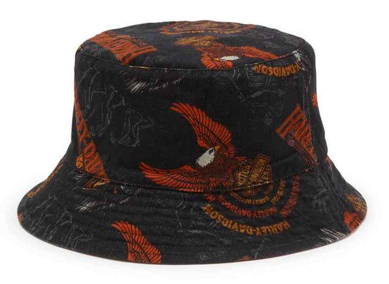 Harley-Davidson® Men's 80s Tank Reversible Bucket Hat, Black