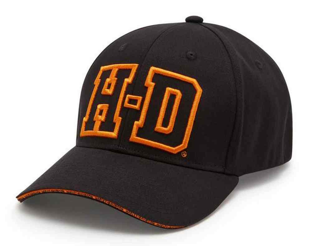 Harley-Davidson® Men's H-D Softail Stretch Fit Baseball Hat, Black