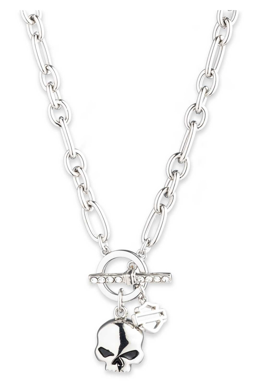 Harley-Davidson® Women's 16 in. Willie G Skull Toggle Necklace Harley-Davidson® Women's 16 in. Willie G Skull Toggle Necklace