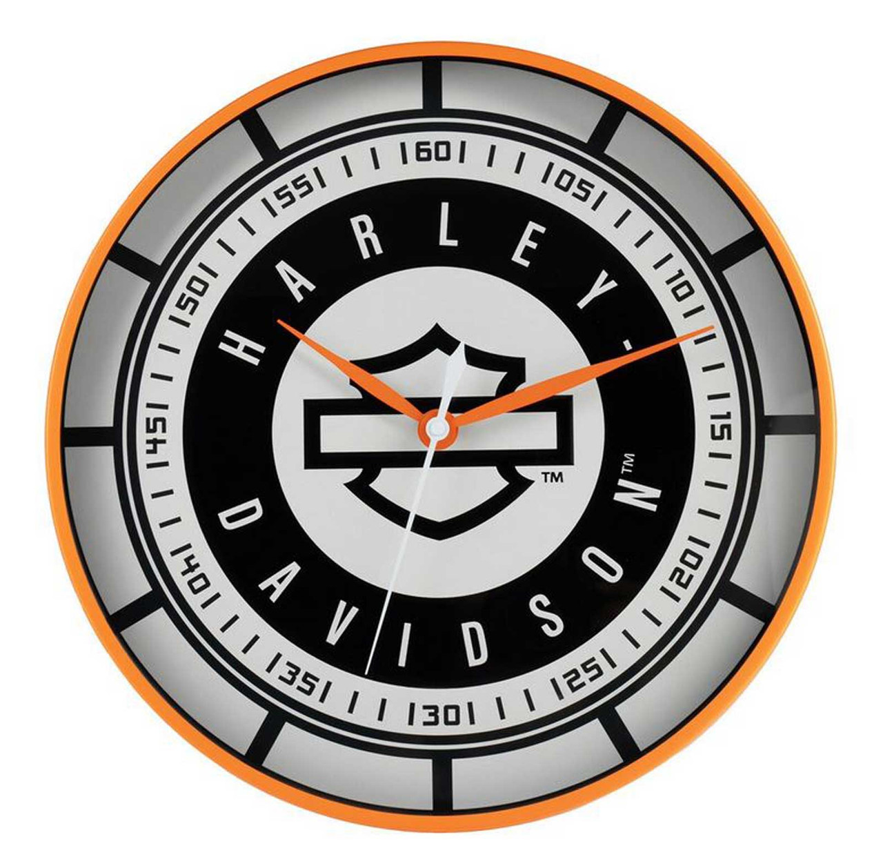 Harley-Davidson® Open Bar & Shield Logo Speedometer Metal Clock