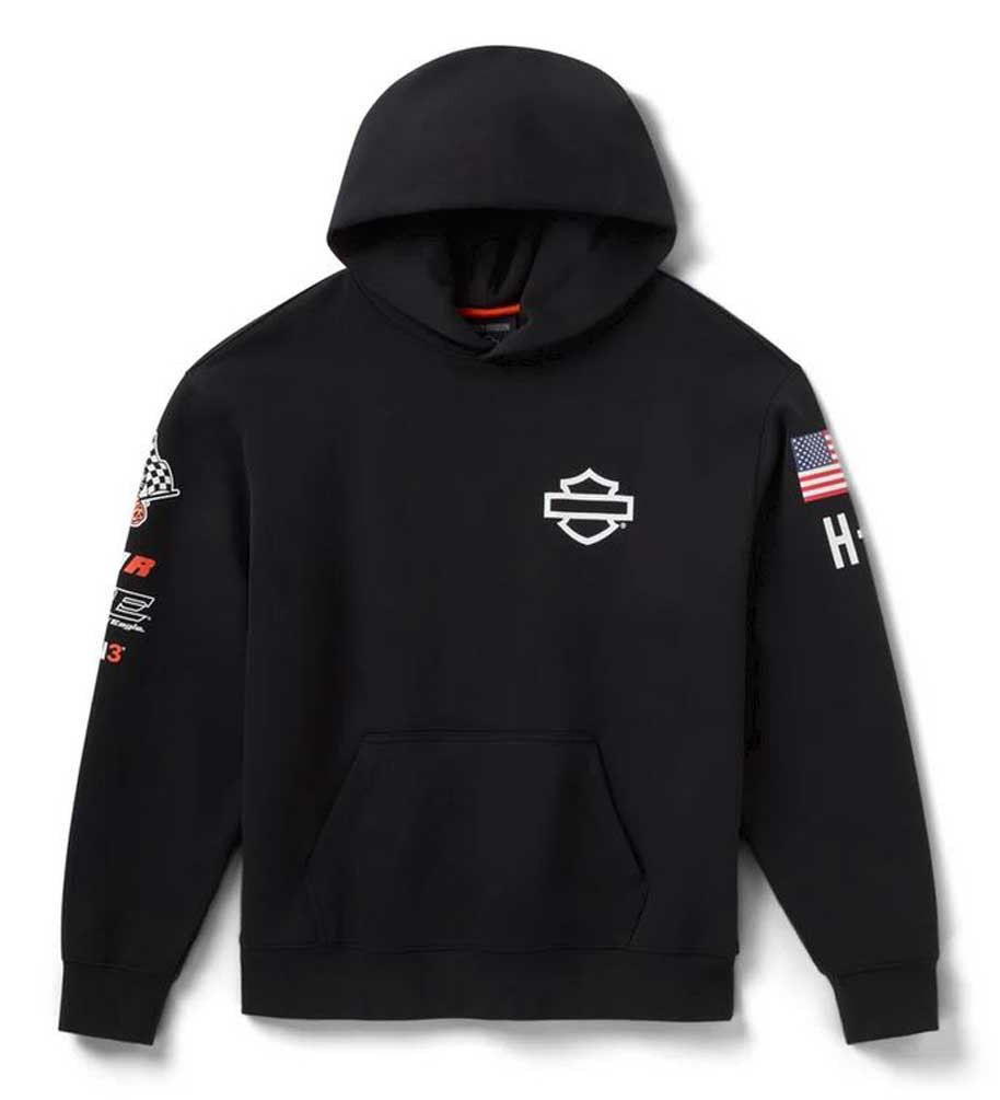 Harley-Davidson® Men's Factory Racing Team Pullover Hoodie, Black