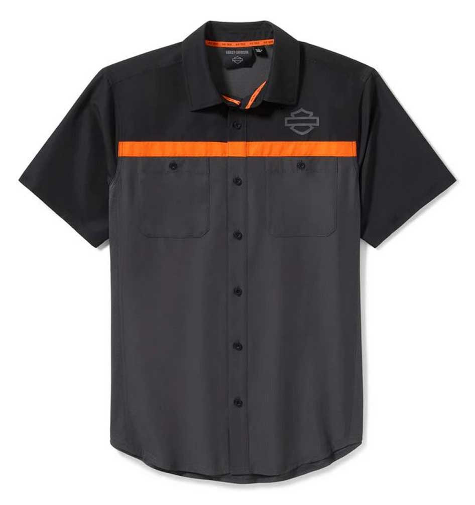 Harley-Davidson® Men's H-D TECH Vented Colorblock Shirt, Gray
