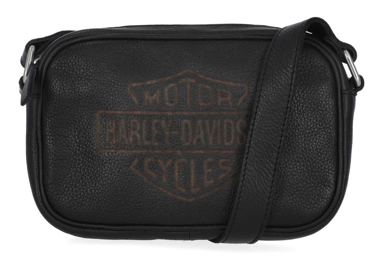 Harley-Davidson® Women's Traditional B&S Logo Leather Crossbody