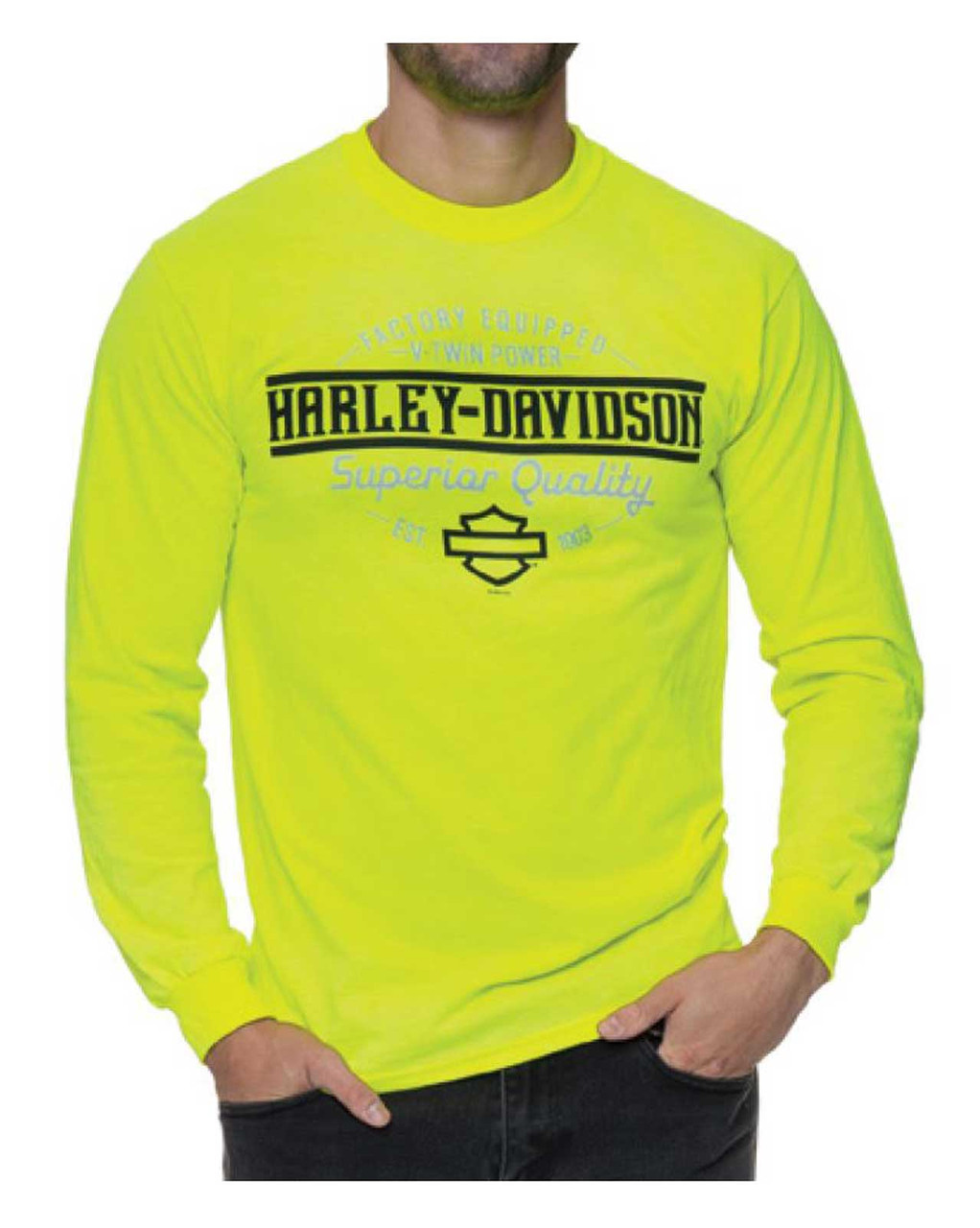 Harley-Davidson® Men's Definite Long Sleeve Poly-Blend Shirt
