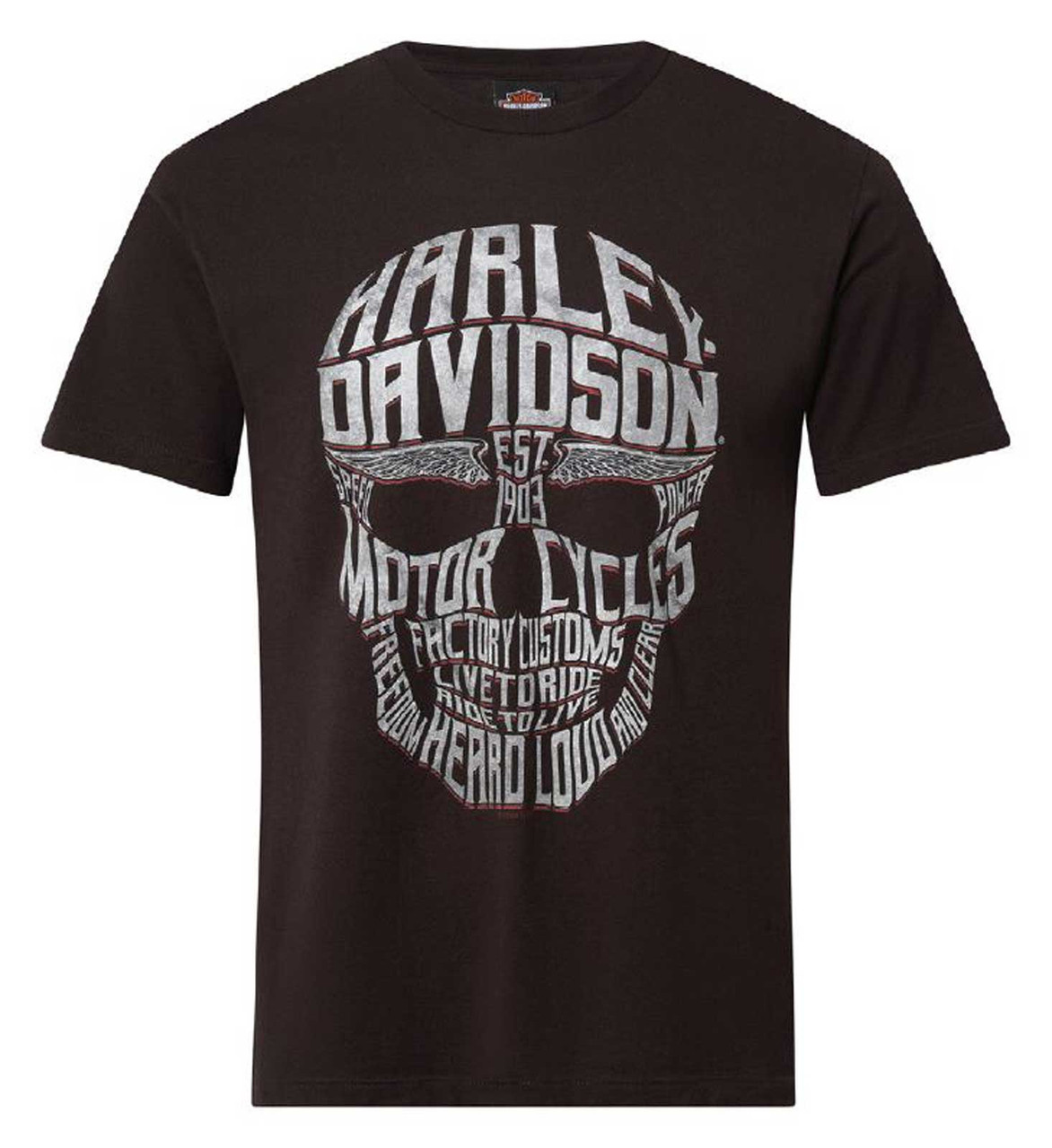 Harley-Davidson® Men's Loud & Clear Skull Short Sleeve Cotton T