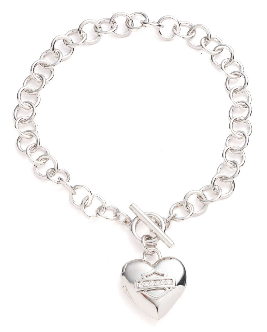 Harley-Davidson キャミ　Y2k海外ガール平成ギャル Harley-Davidson® Women's Paved Crystal Bar & Shield Heart Toggle