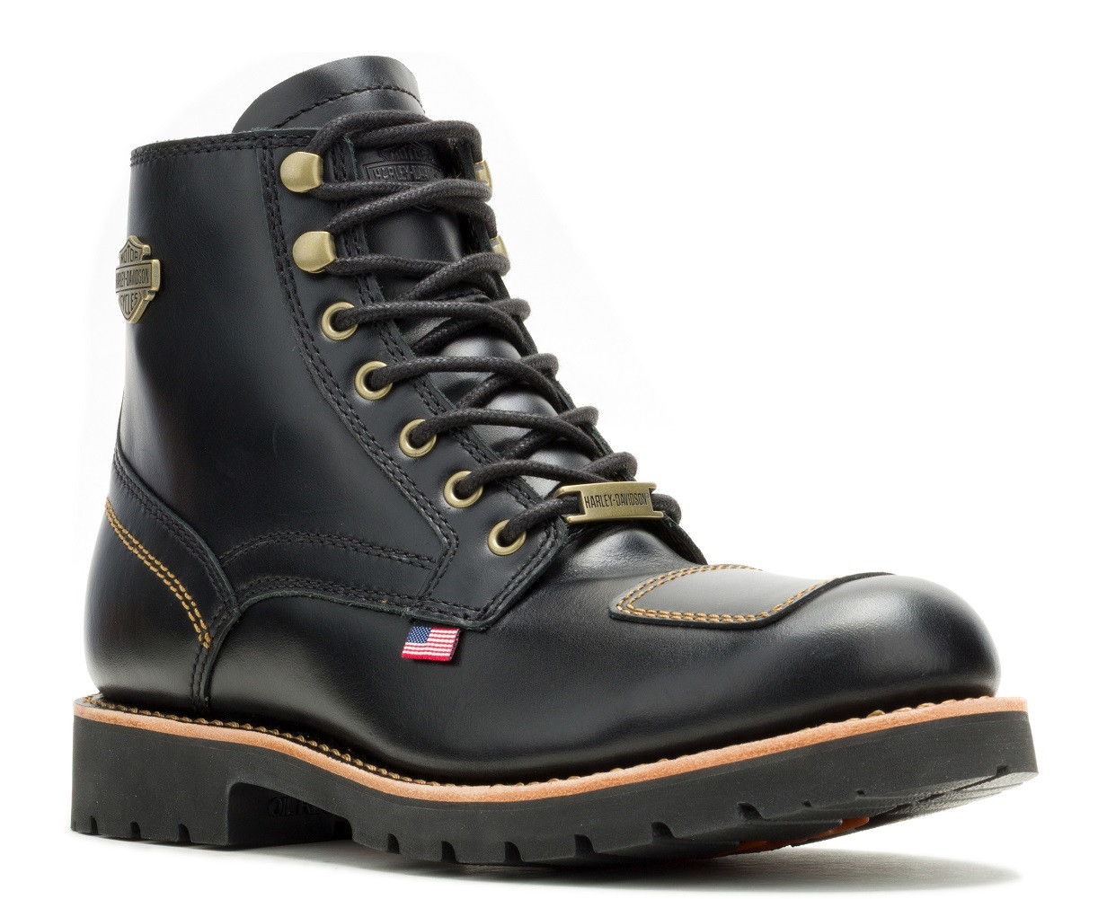 Harley-Davidson® Men's Liberty Lace Black Motorcycle Boots, D96331