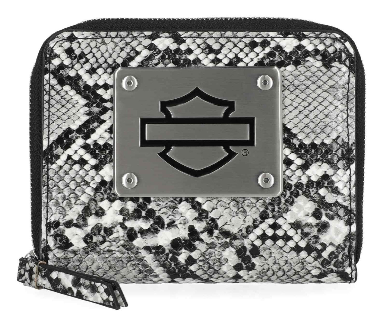 Harley-Davidson® Women's Python Print B&S Logo RFID Zip Around