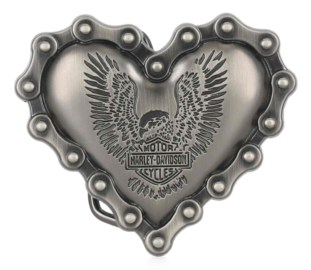 Harley-Davidson® Women's Chain Heart Up-Wing Eagle Belt Buckle
