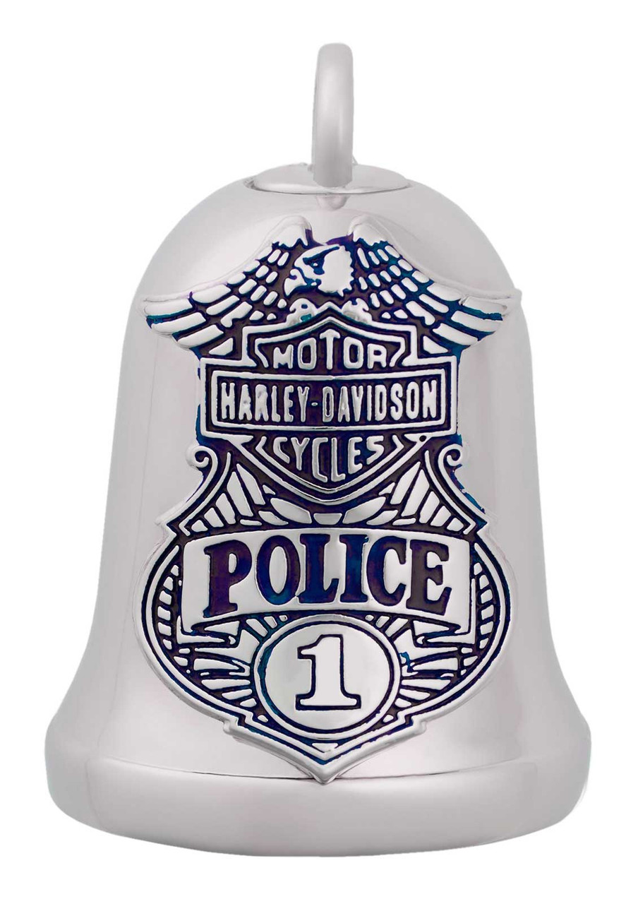 Harley-Davidson® Bar & Shield Police Shield Ride Bell, Silver