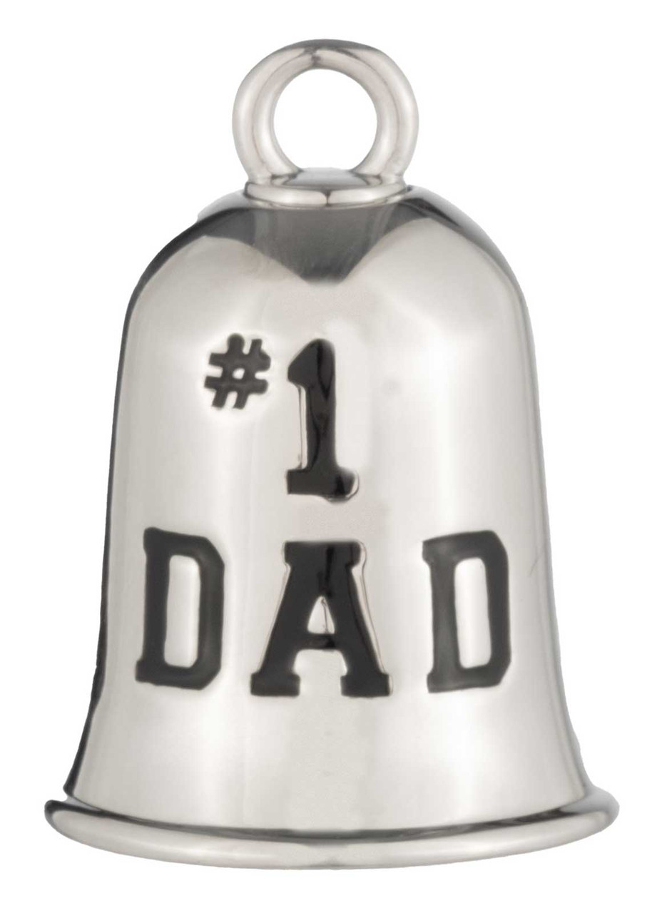 Harley-Davidson® #1 Dad Bar & Shield Logo Ride Bell, Silver Plated