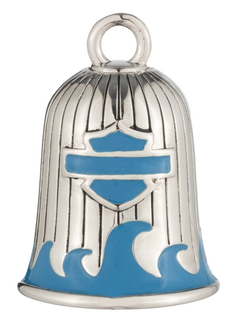 Harley-Davidson® Bar & Shield Blue Enamel Wave Detail Ride Bell