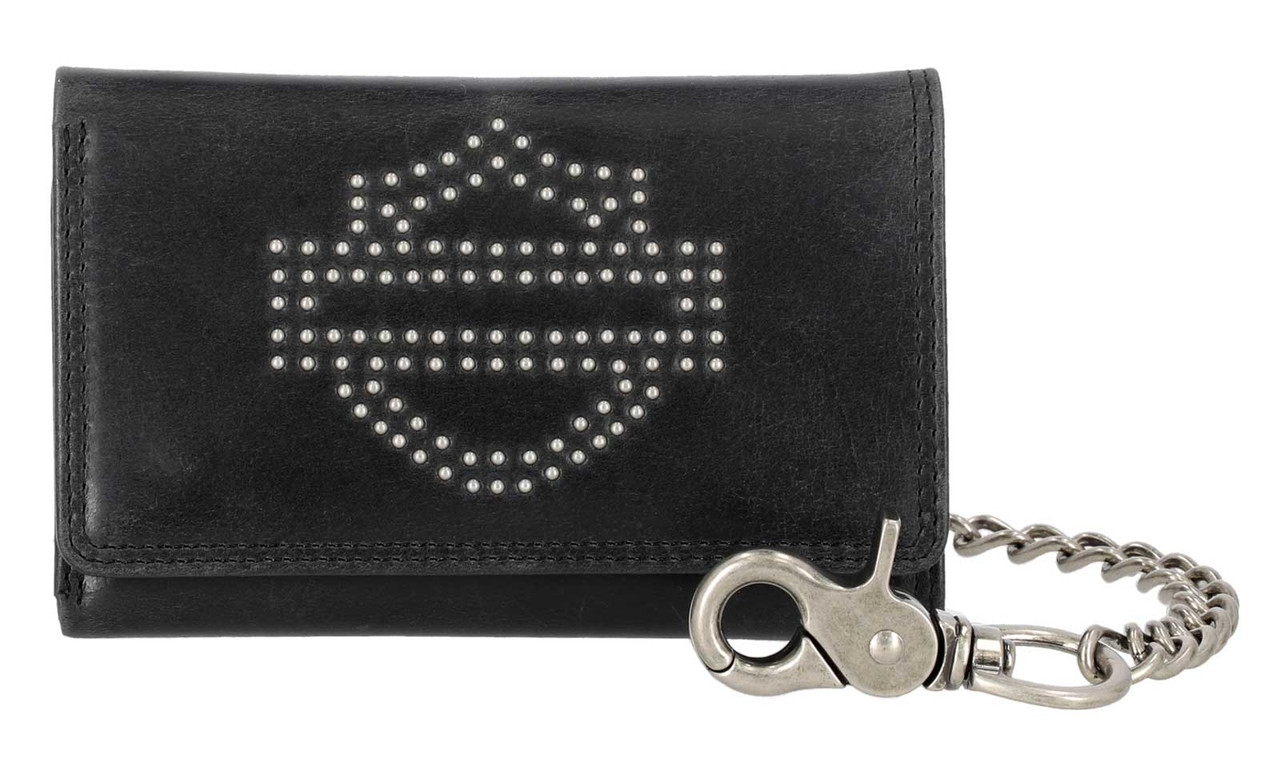 Harley-Davidson® Men's Nail Head Open Bar & Shield Medium Trifold