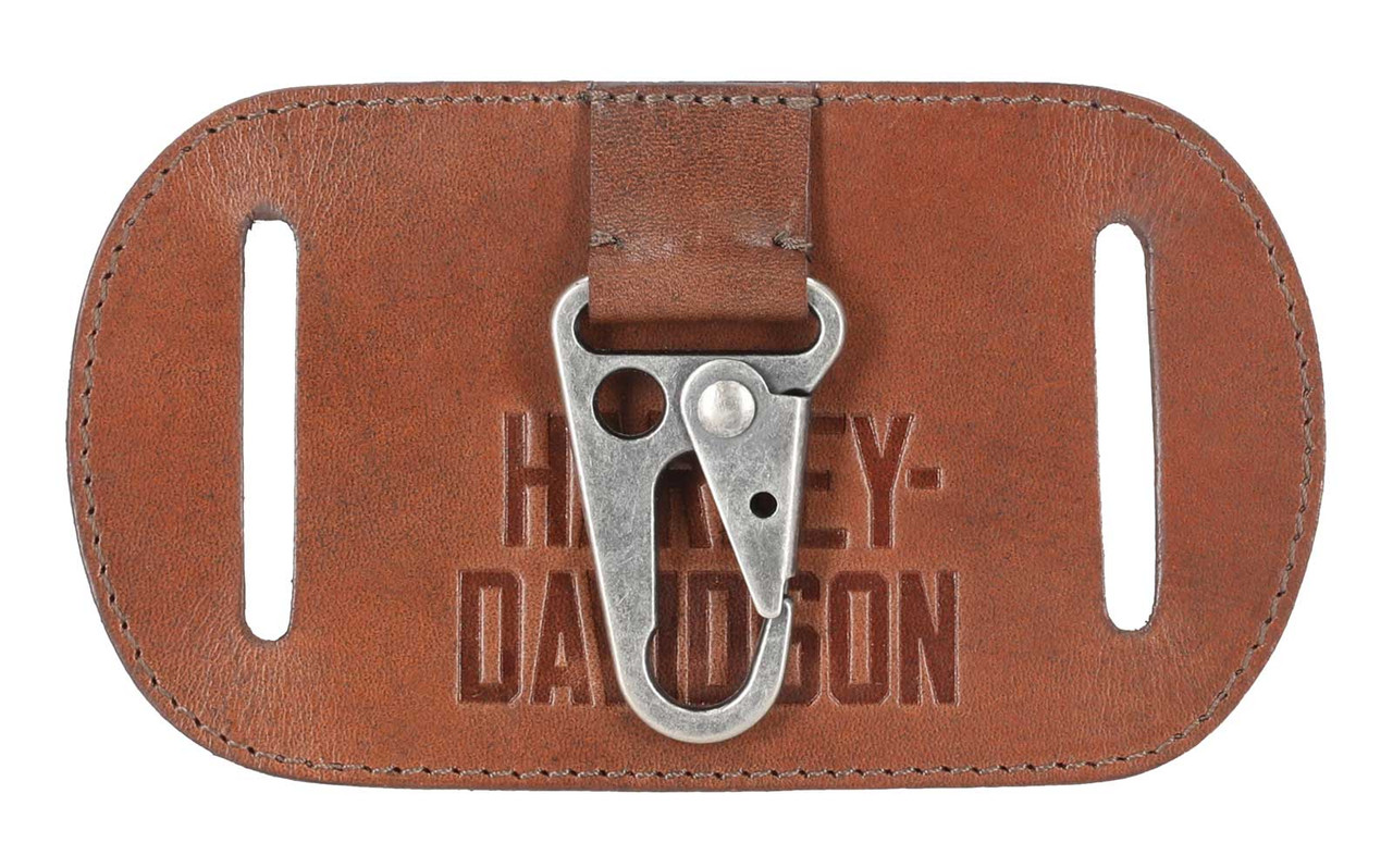 Harley-Davidson® Men's Embossed Genuine Leather Belt Key Fob