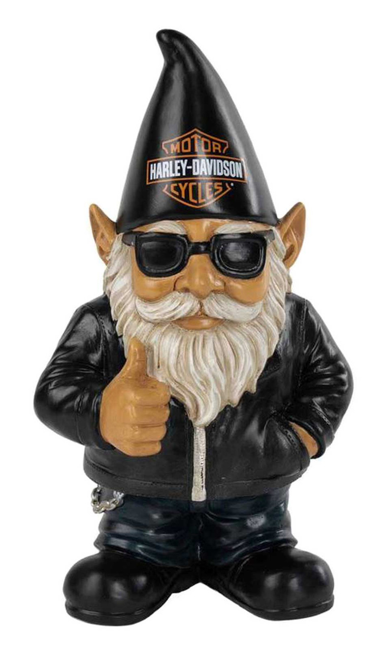 Harley-Davidson® Bar & Shield Sculpted Biker Garden Gnome Ace
