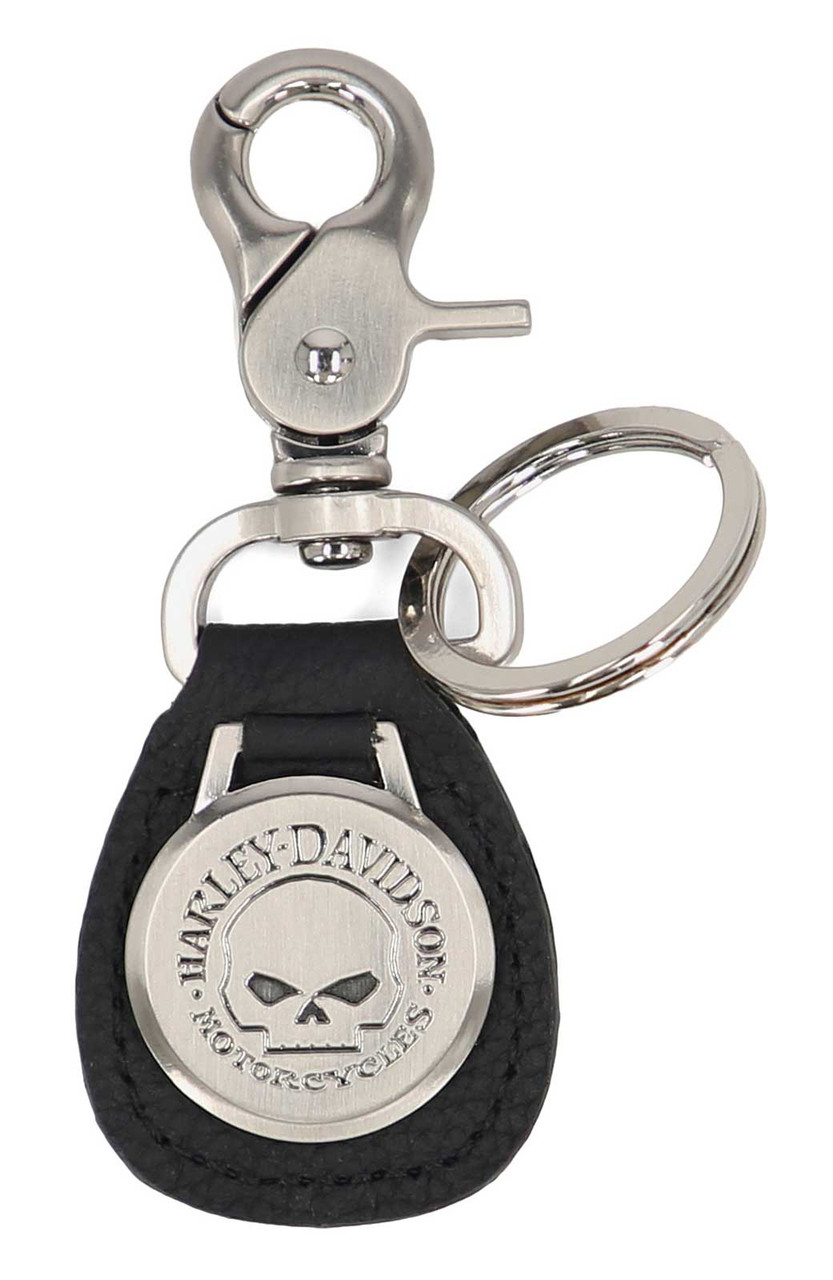 Harley-Davidson/キーフォブ(新品) Harley-Davidson® Willie G Skull Medallion Genuine Leather Key Fob