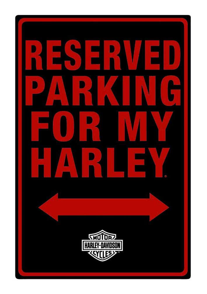 Harley-Davidson® Tin Sign, H-D Embossed Parking For My Harley