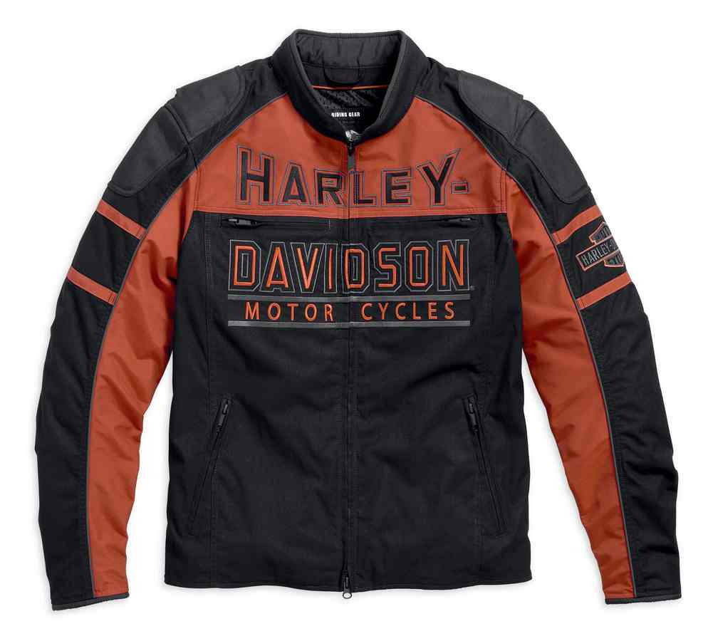 Harley-Davidson® Men's Gastone Colorblocked Riding Jacket, Black