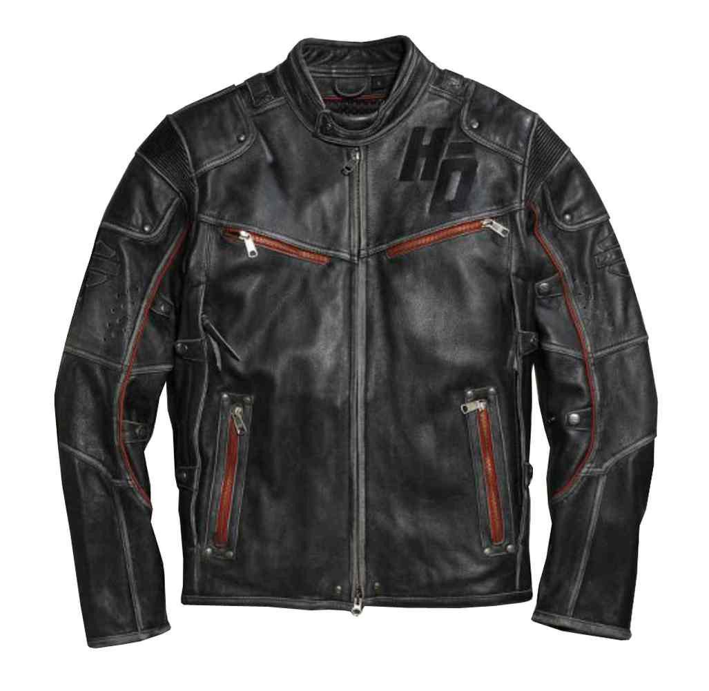 Harley-Davidson® Men's Triple Vent Roadworn Leather Jacket, Black