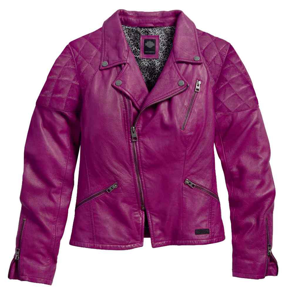 Harley-Davidson® Women's Quilted Lambskin Leather Biker Jacket