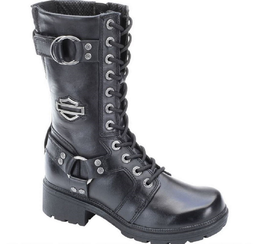 Harley-Davidson® Women's Eda 9-Inch Boots. Inside Zipper. Lace