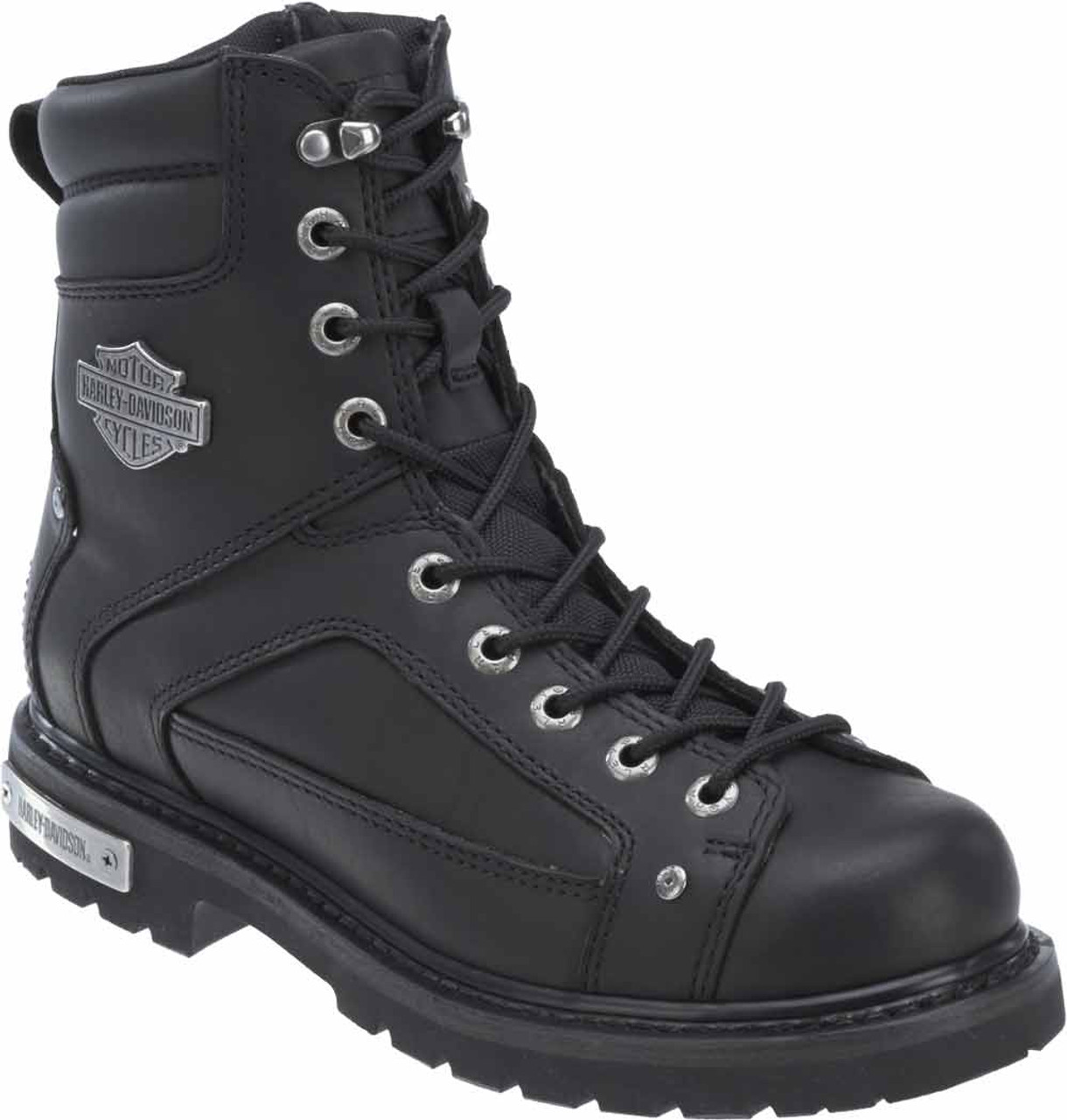 Harley-Davidson® Men's Abercorn 7-Inch Black Motorcycle Lace Boots. D93340