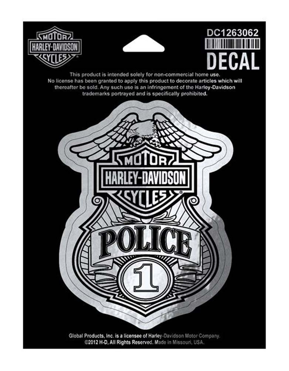 Harley Davidson Police Original Decal Small Size Sticker