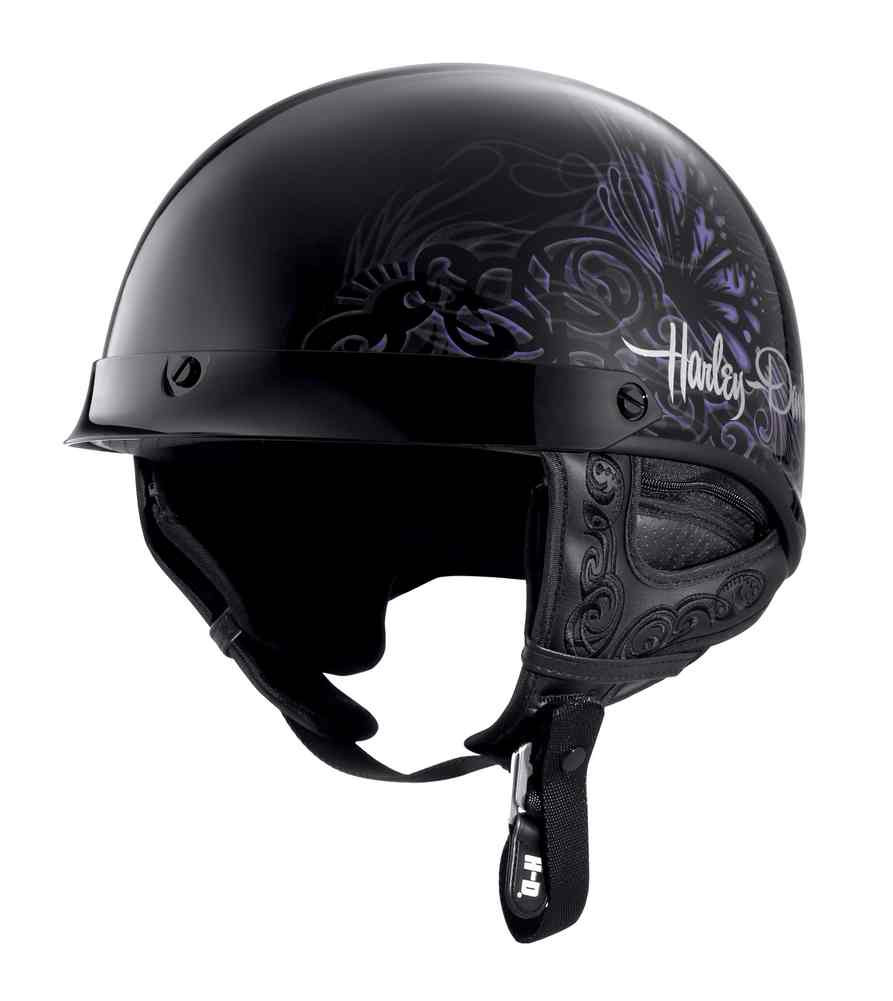 HarleyDavidson® Women's FlyBy UltraLight J02 Half Helmet, Black