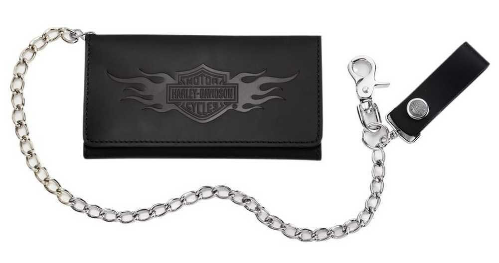 Harley-Davidson® Bar & Shield Flames Tri-Fold Deluxe Long Biker