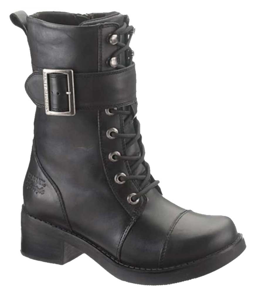 Harley-Davidson® Women's Jammie Black 8-Inch Boots, 2-Inch Heel