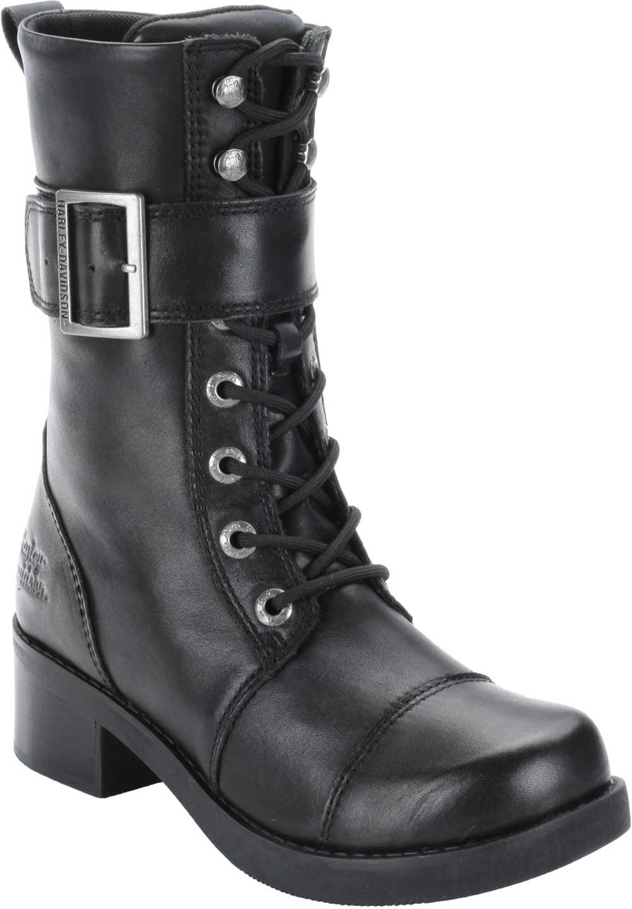 Harley Davidson® Womens Jammie Black 8 Inch Boots 2 Inch Heel D85259 Wisconsin Harley Davidson 9283