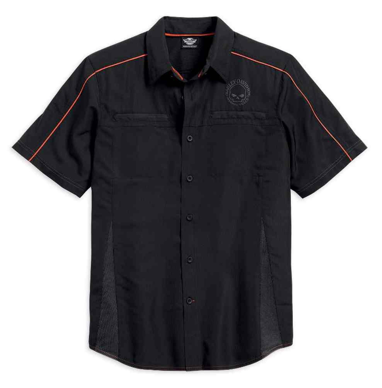 Harley Davidson ★【ワーク シャツ】Willie G. Skull Woven Harley-Davidson® Men's Shirt, Vented Performance Willie G