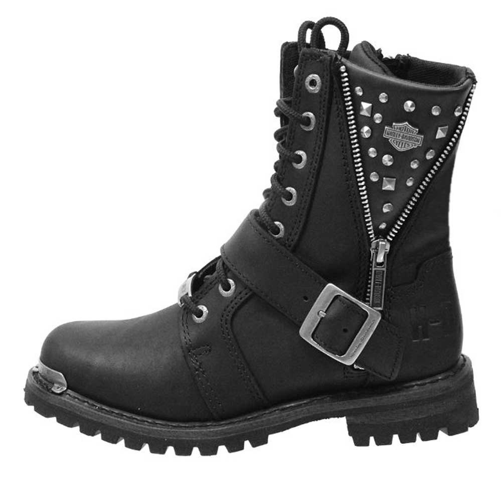 Harley-Davidson® Women's Mindy 6.5-Inch Black Motorcycle Boots