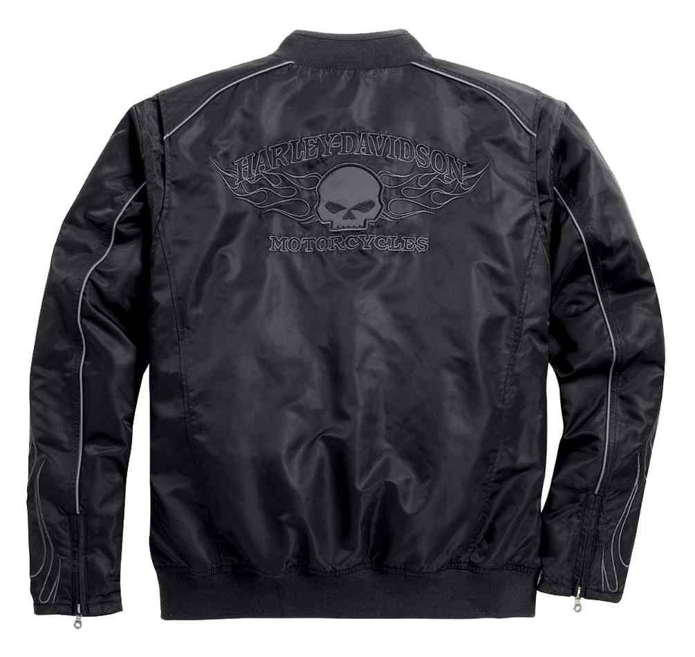 HarleyDavidson® Men's Bomber Jacket, Skull & Flames Casual Jacket