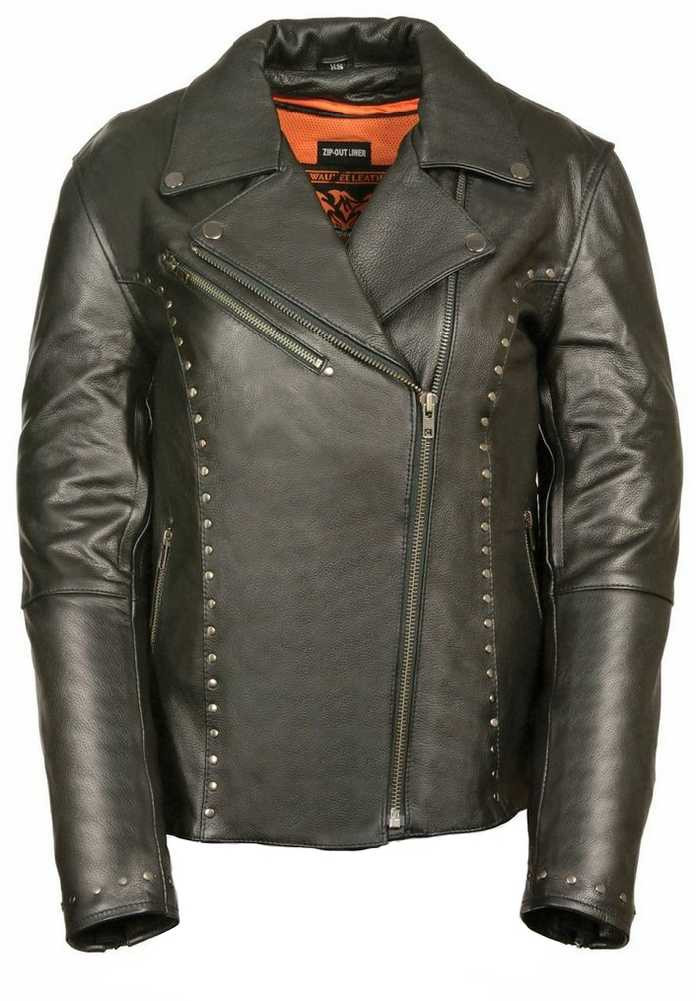 Milwaukee Leather Women's Classic M/C Jacket w/ Rivet Detailing