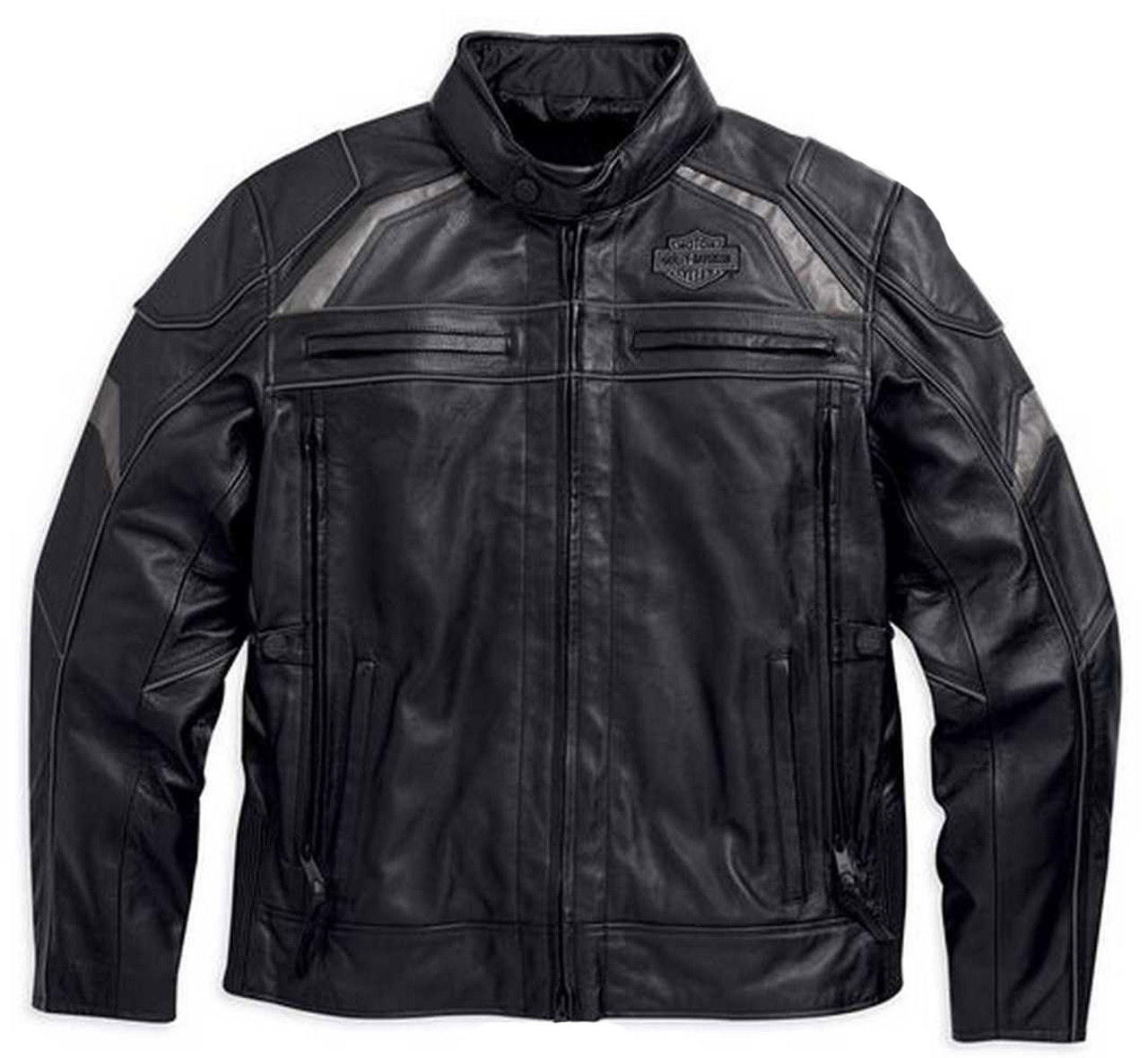 Harley-Davidson® Men's Medallion Reflective Leather Jacket