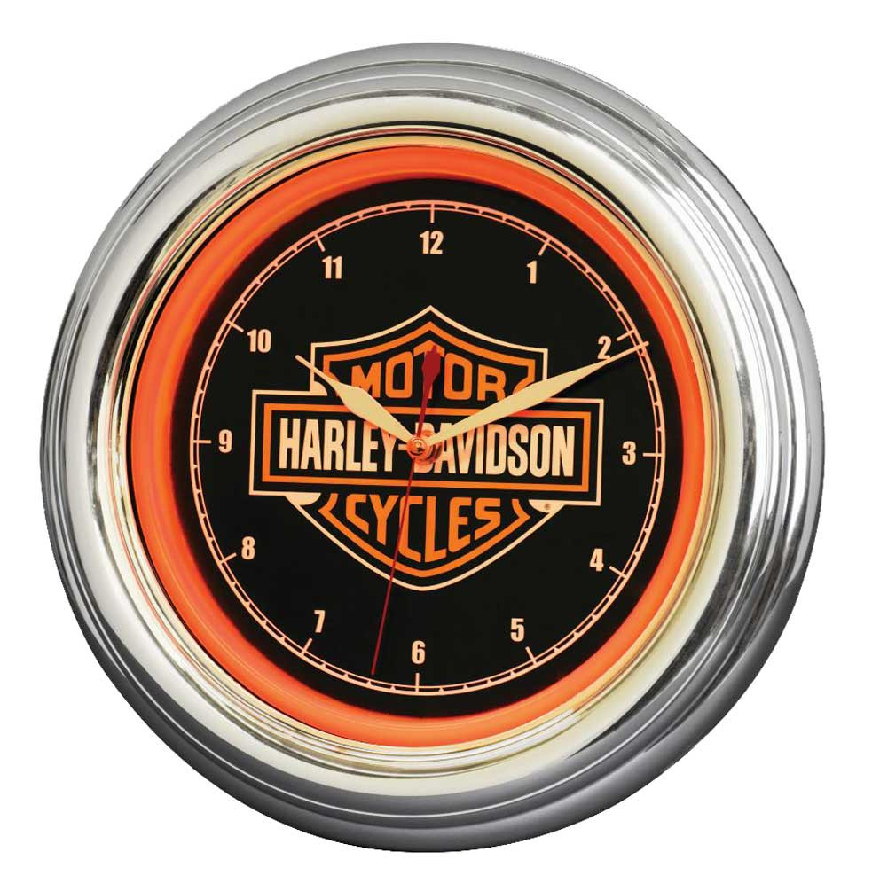 Harley-Davidson® Bar & Shield LED Clock, Long Lasting Bright