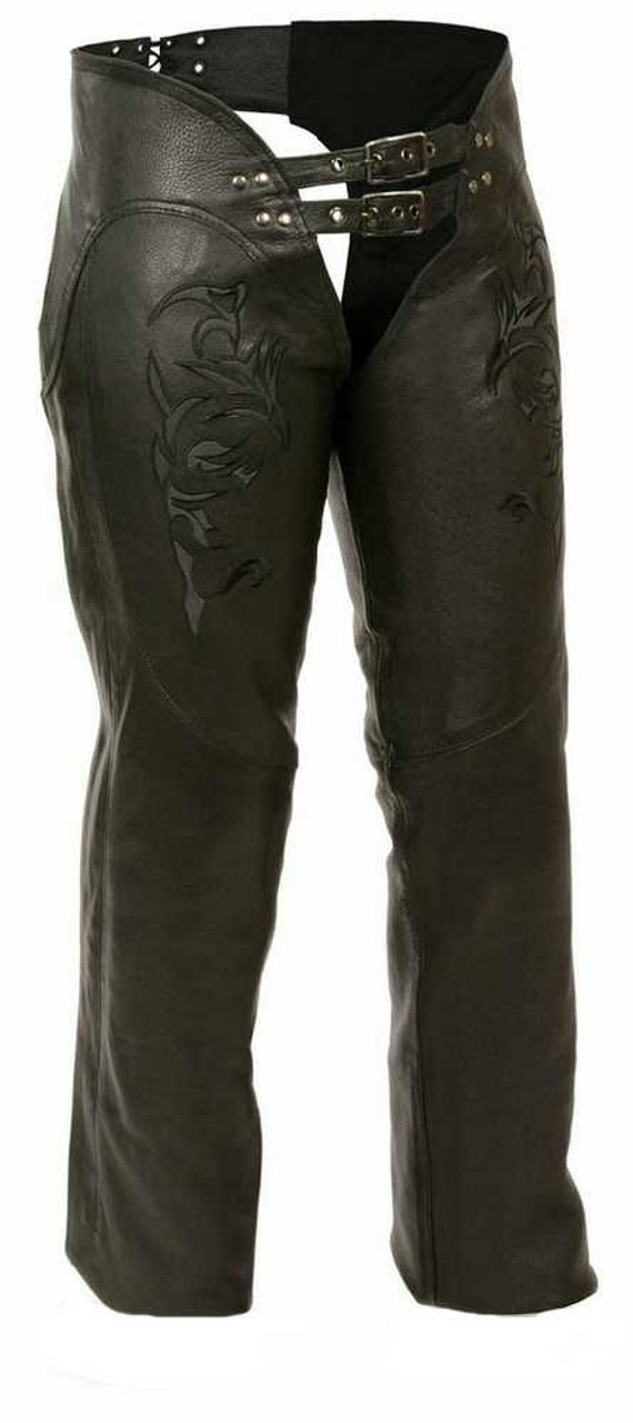 Milwaukee Leather Women's Chaps w/ Reflective Tribal Design ML1187