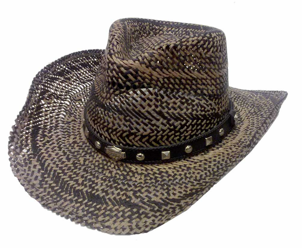 Harley-Davidson® Men's Bar & Shield Studded Patterned Toyo Straw