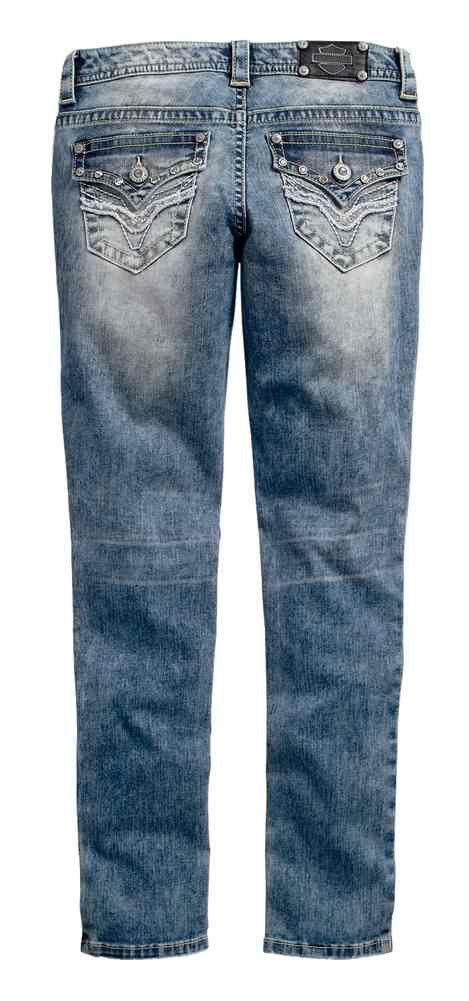 HarleyDavidson® Women's Skinny Embellished LowRise Wash Jeans 99161