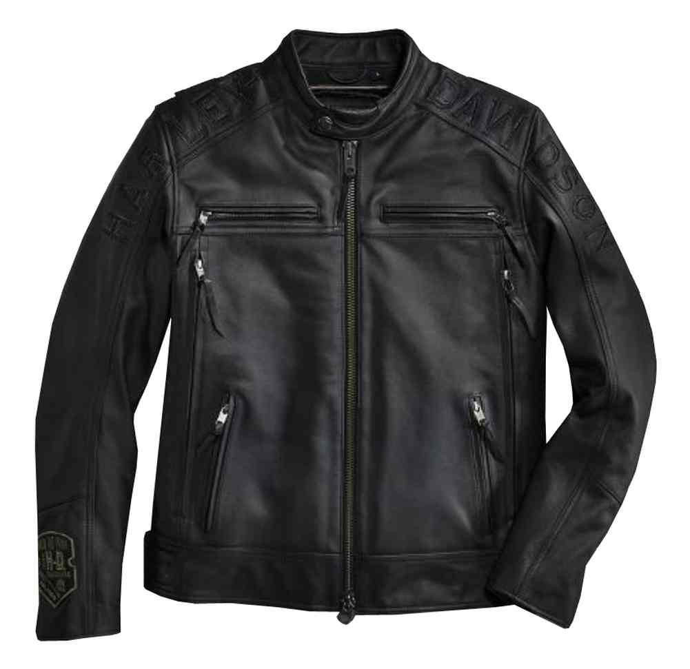 Harley-Davidson® Men's Telescope Thrash Leather Jacket, Black