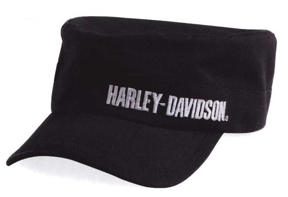 Harley-Davidson コーデュロイキャップ ブラック Harley-Davidson® Men's Embroidered Flat Top Cap 99461-10VM