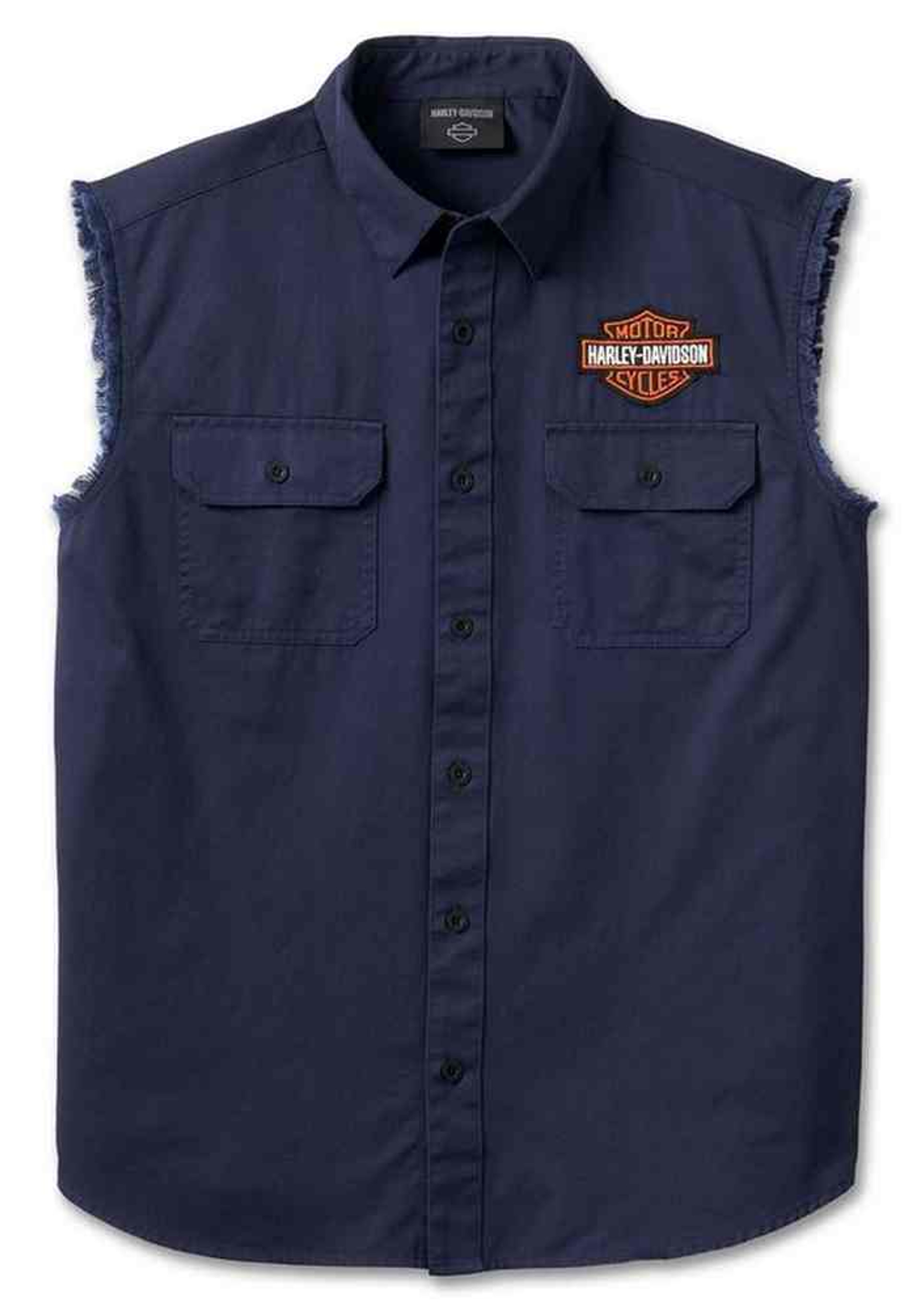 Harley-Davidson® Men's Bar & Shield Sleeveless Blowout Shirt, Blue ...