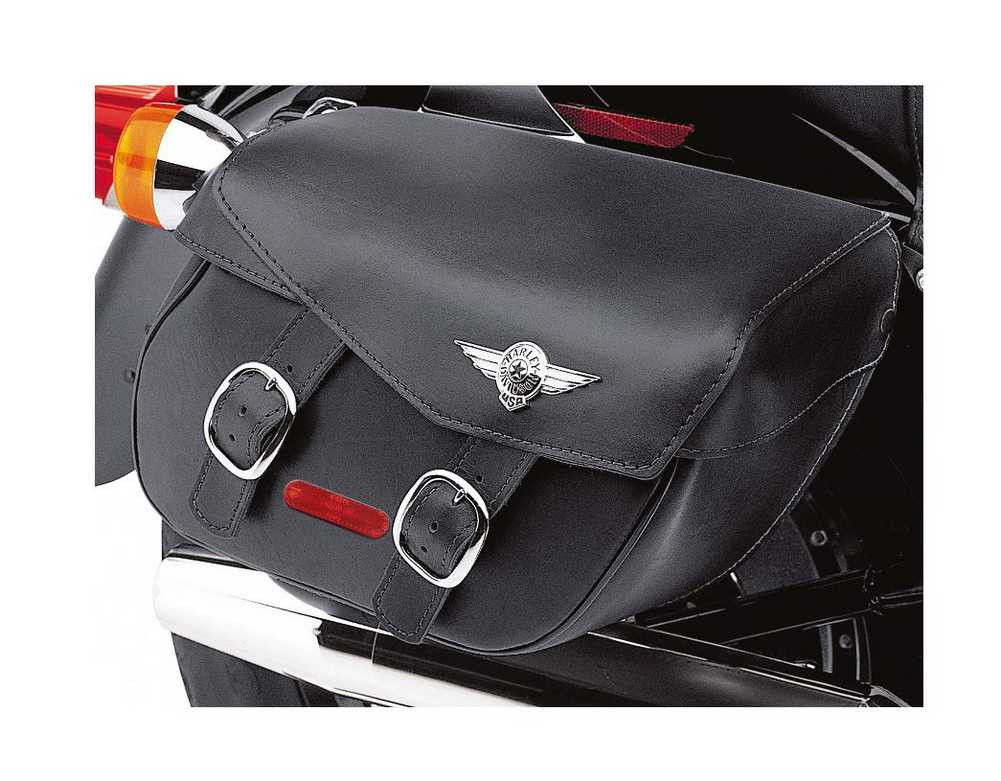 HarleyDavidson® Softail Leather Saddlebags Fat Boy Styling Black 90320