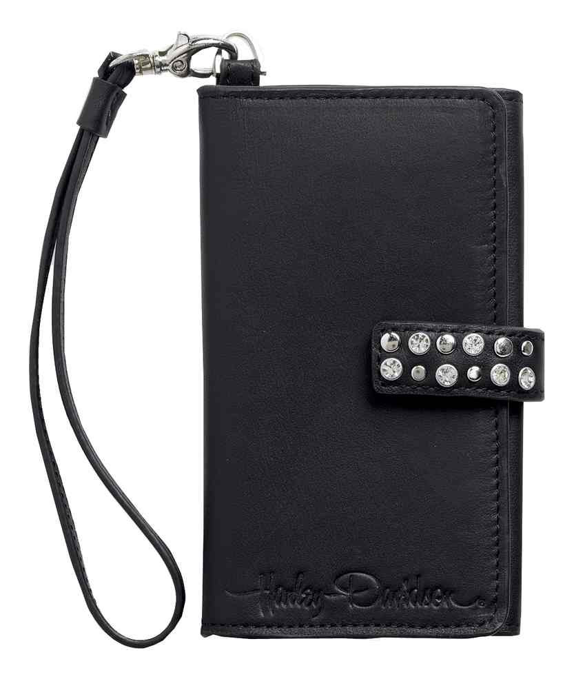 HarleyDavidson® Women's Smartphone Wallet, HD Embellished, Black