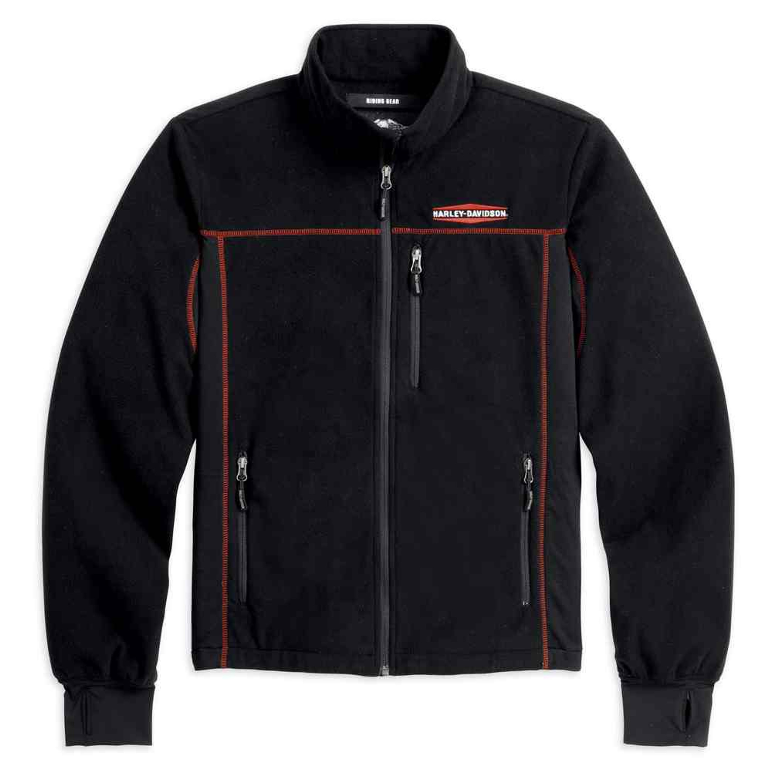 HarleyDavidson® Men's Fleece MidLayer Windproof Jacket, Black 98571