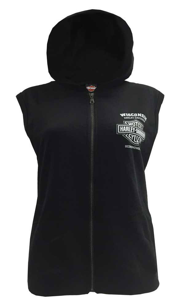 HarleyDavidson® Women's Genuine Eagle Sleeveless FullZip Hoodie
