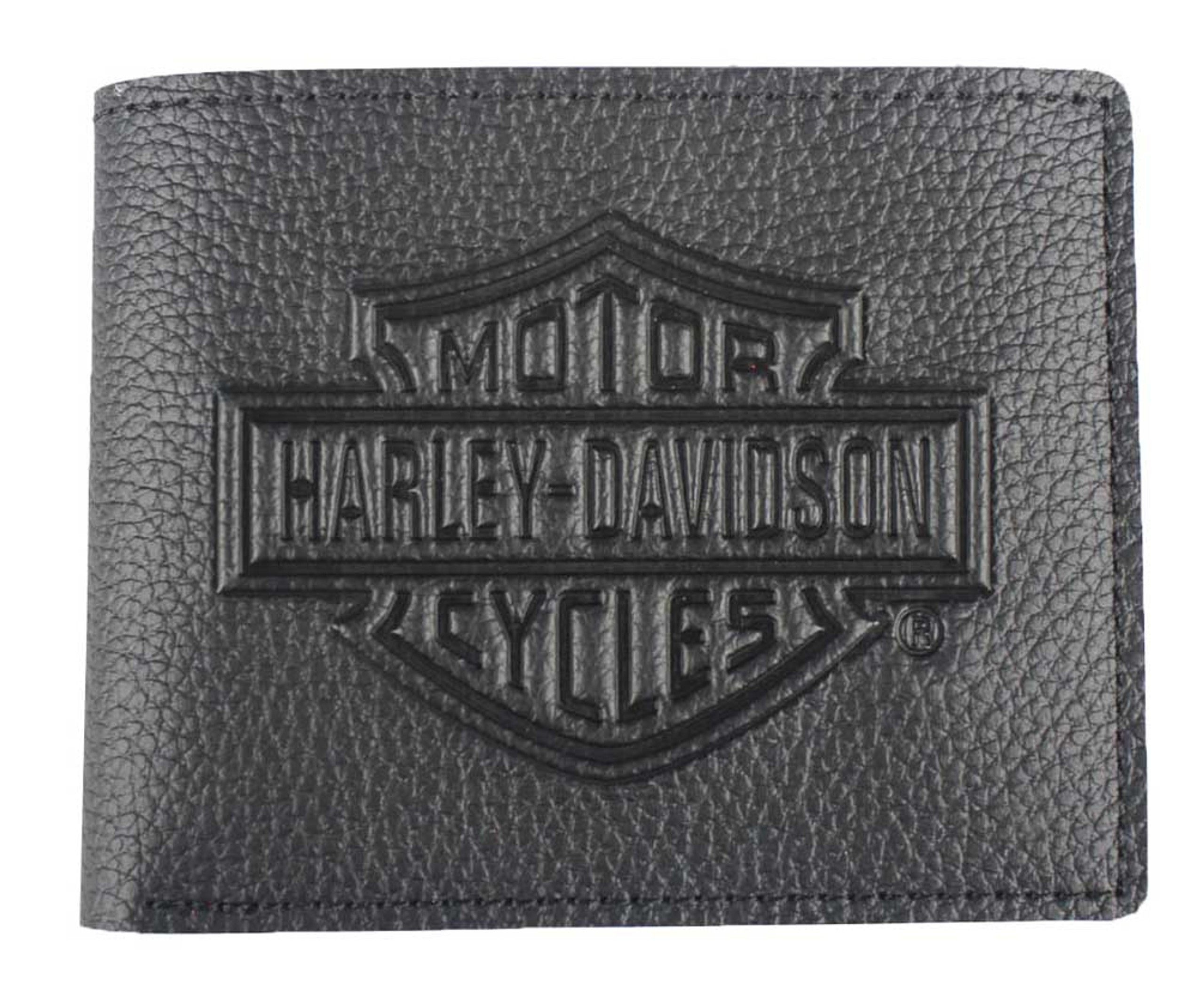 Harley-Davidson® Men's Embossed B&S Logo Leather Billfold Wallet ...